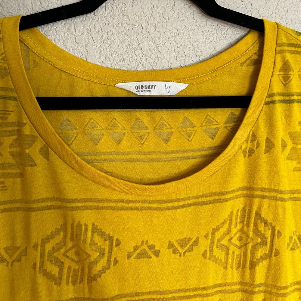 Aztec Print Yellow Tee - Picture 7 of 8